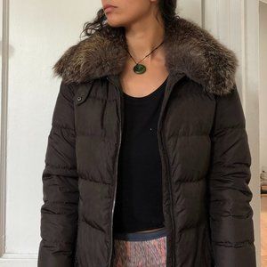 Womens Prada Jacket with Fur Collar